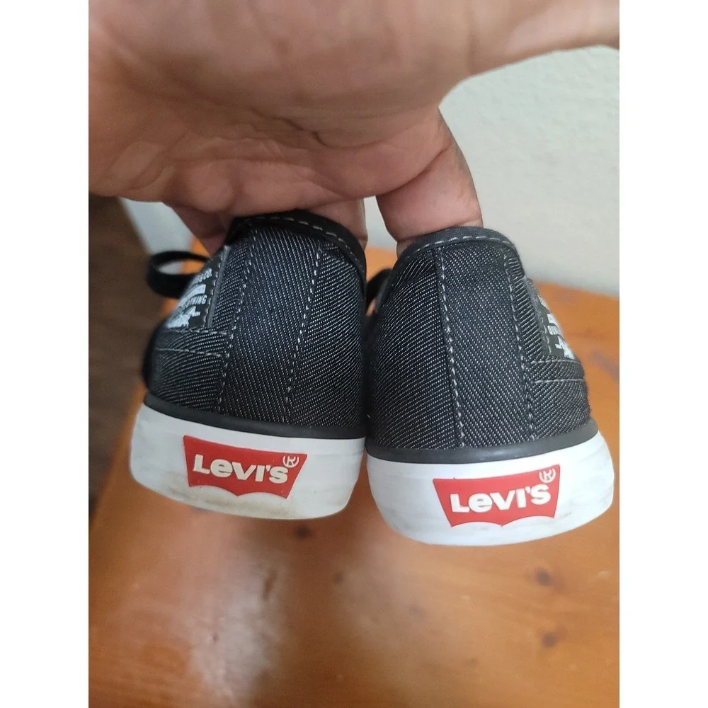 Levi's black denim low top lace up men's casual Festival Grunge Boho sneakers